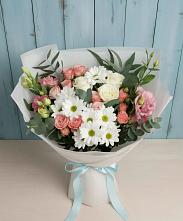 Букет цветов из:  Розы, Лизиантусы и Хризантемы #REPLACE_PRED# Скобелевской Краснодарский край