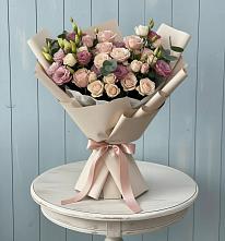 Букет цветов из:  Розы и Лизиантусы #REPLACE_PRED# Скобелевской Краснодарский край