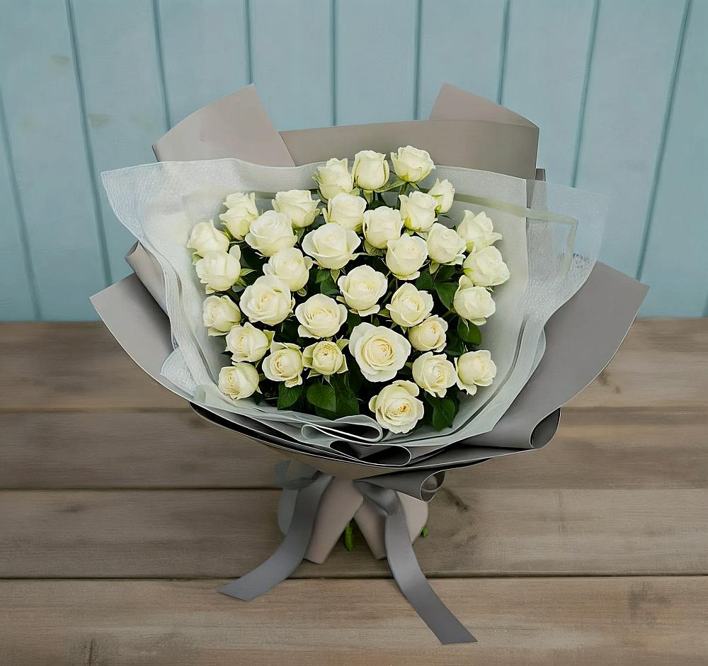 Букет Белоснежная нежность в Скобелевской Краснодарский край