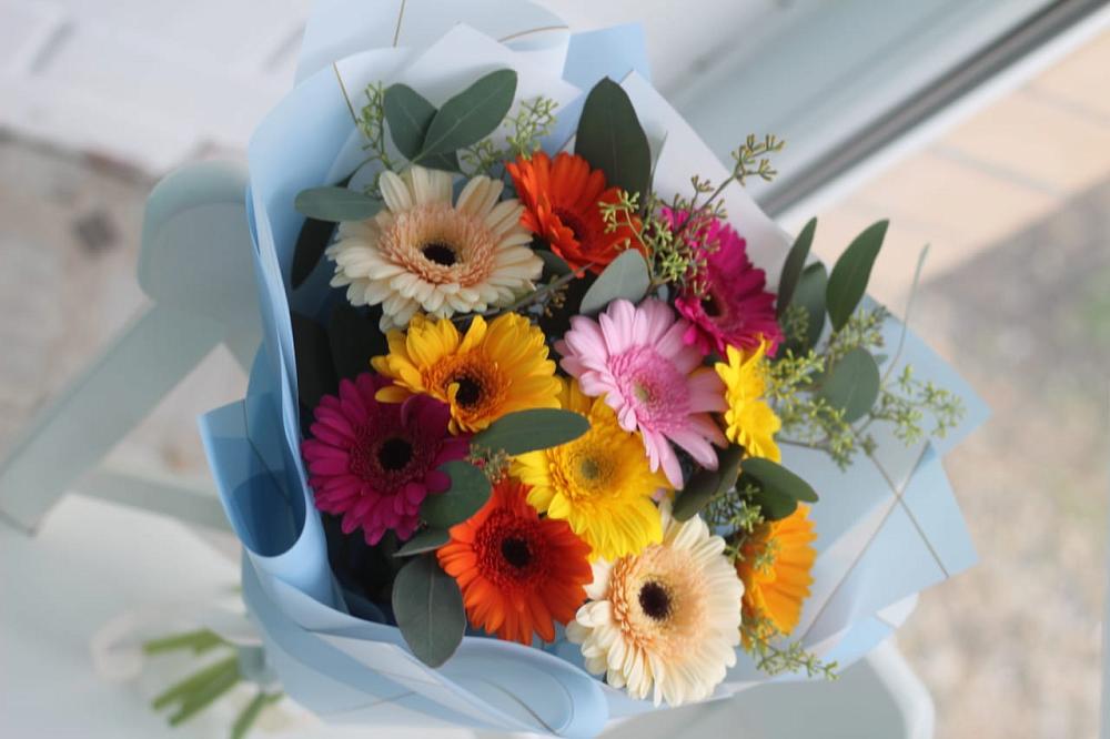 Букет цветов из: Герберы в Скобелевской Краснодарский край