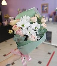 Букет цветов из:  Хризантемы и Розы #REPLACE_PRED# Скобелевской Краснодарский край