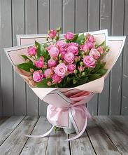 Букет Розовый кустик в Скобелевской Краснодарский край