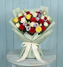 Букет цветов из:  Розы в Скобелевской Краснодарский край