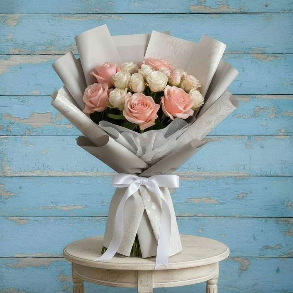 Букет цветов из: Розы в Скобелевской Краснодарский край