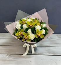 Букет цветов из:  Орхидеи и Розы #REPLACE_PRED# Скобелевской Краснодарский край