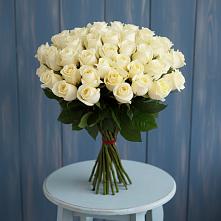 Букет 51 Белая роза Эдлесс Лав #REPLACE_PRED# Скобелевской Краснодарский край