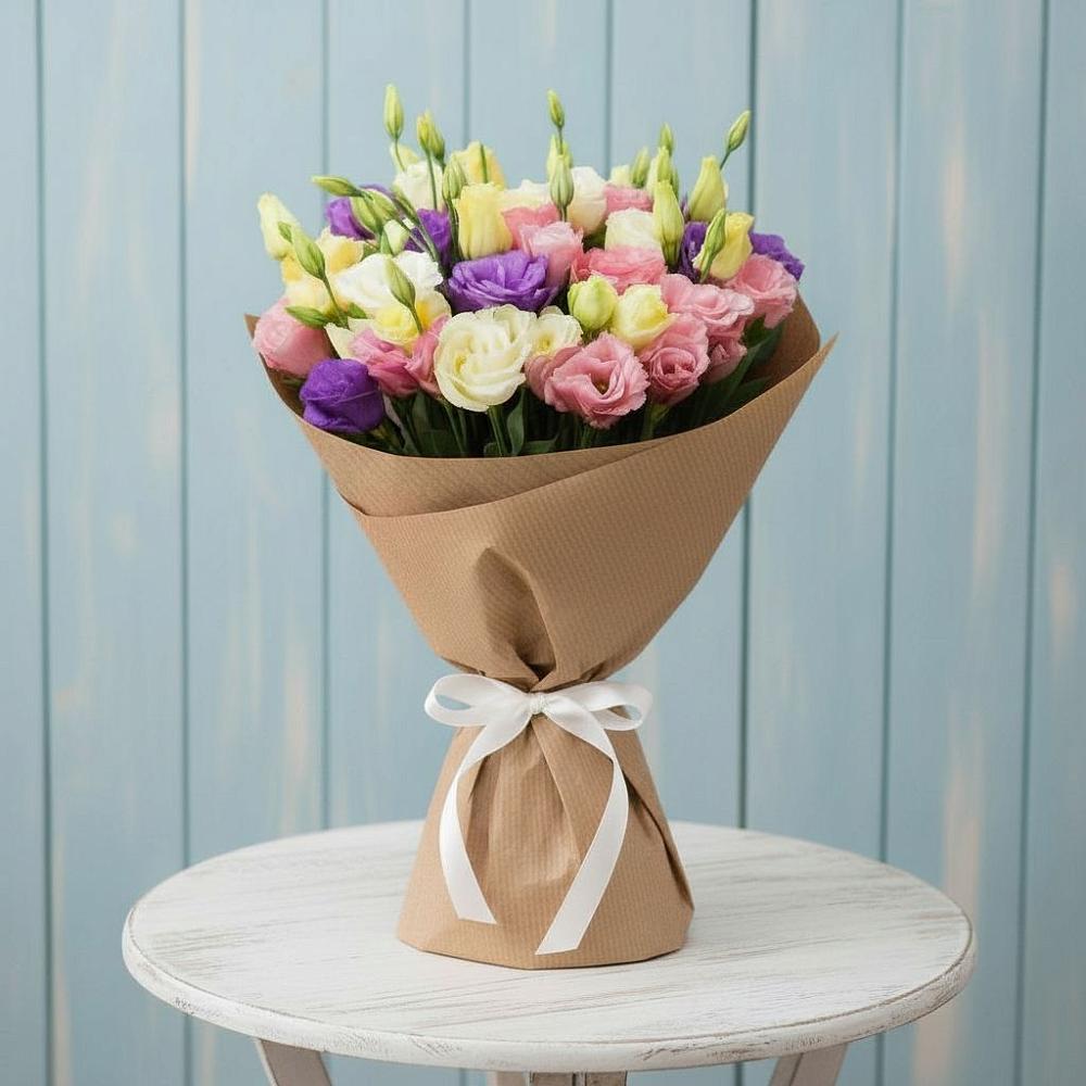 Букет цветов из: Лизиантусы в Скобелевской Краснодарский край