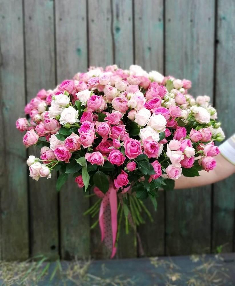 Букет Розовые кустовые розы Натали и Лав Лидия в Скобелевской Краснодарский край