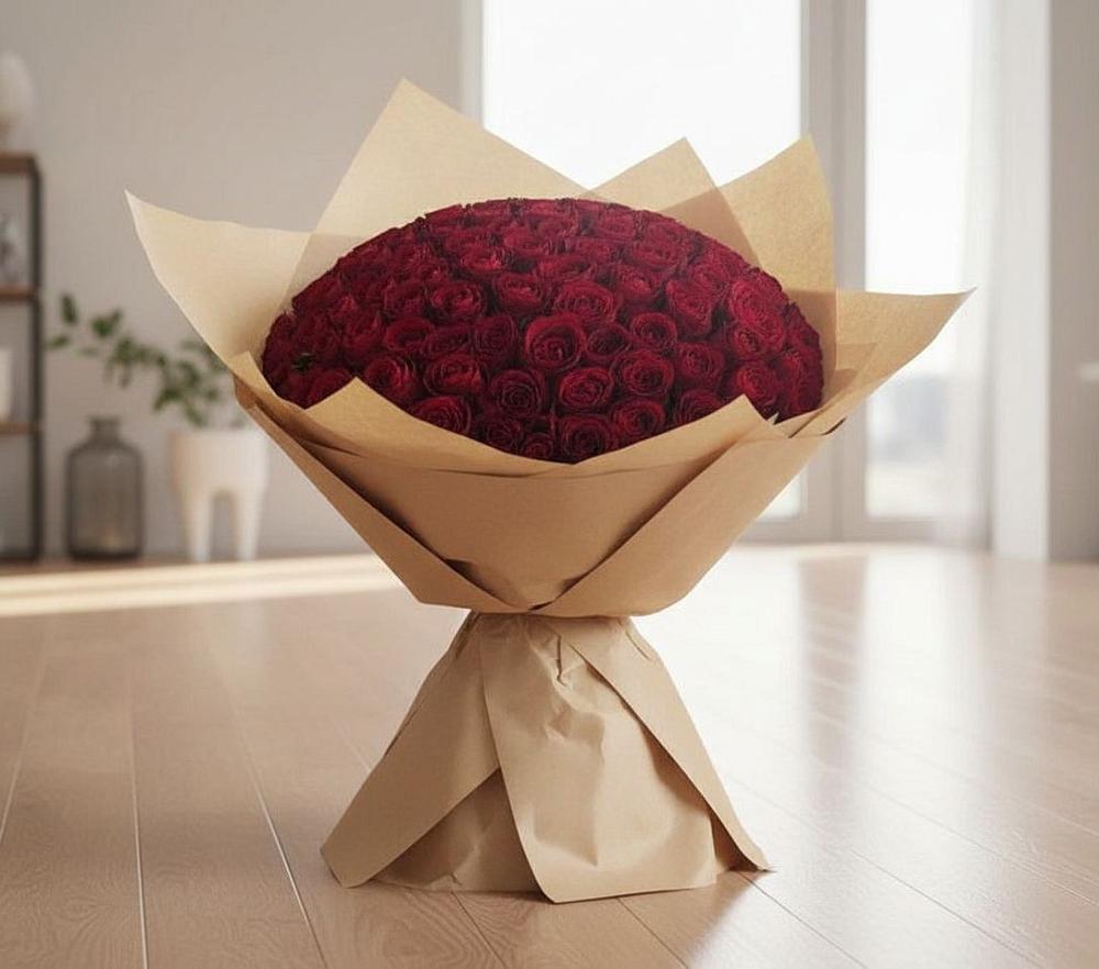 Букет 101 Красная роза в Скобелевской Краснодарский край