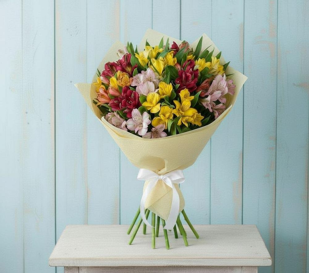 Букет цветов из: Альстромерии в Скобелевской Краснодарский край