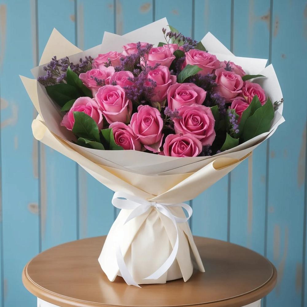 Букет цветов из: Розы в Скобелевской Краснодарский край