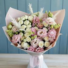 Букет цветов из:  Альстромерии и Розы в Скобелевской Краснодарский край